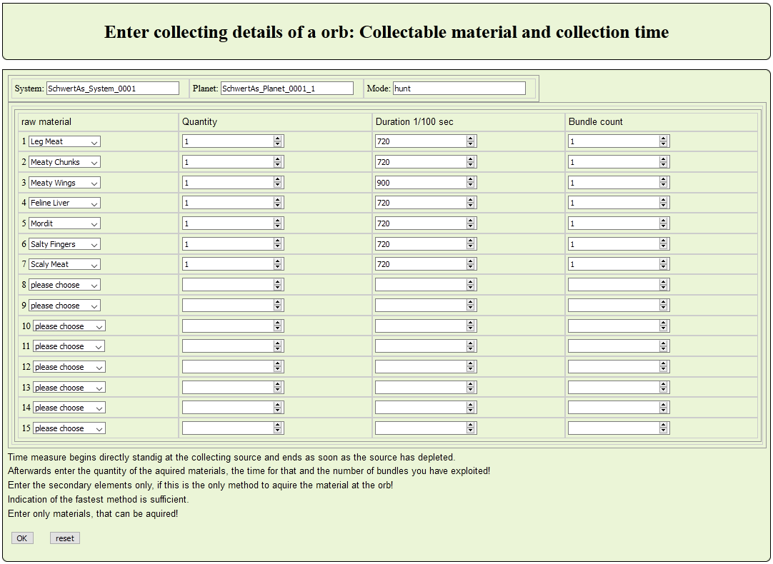 Enter collecting details